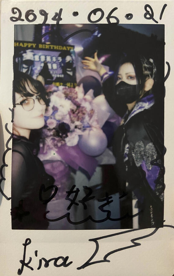 (pointing at art i made for her bday live)